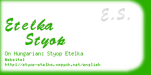 etelka styop business card